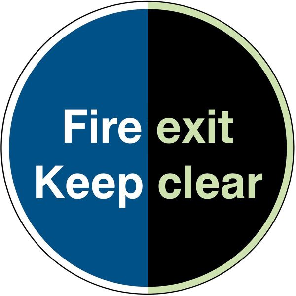 Glow-in-the-dark safety sign