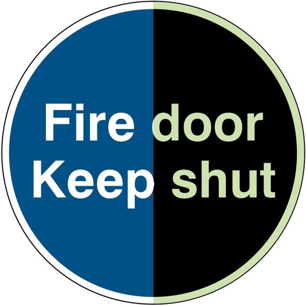 Glow-in-the-dark safety sign
