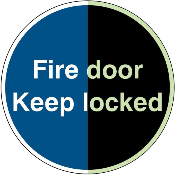 Glow-in-the-dark safety sign