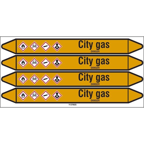 Individual Pipe Markers on a
